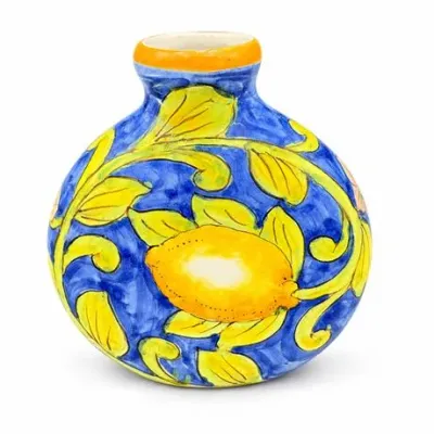 Lot 158   
Hand-Painted Lemon and Leaf Motif Italian Ceramic Vase
