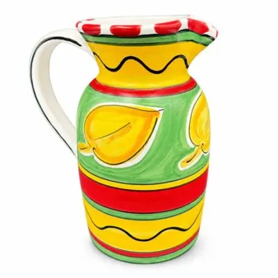 Lot 178   
Deruta Italian Ceramic Pitcher, Pear and Lemon Motif, Hand-Painted