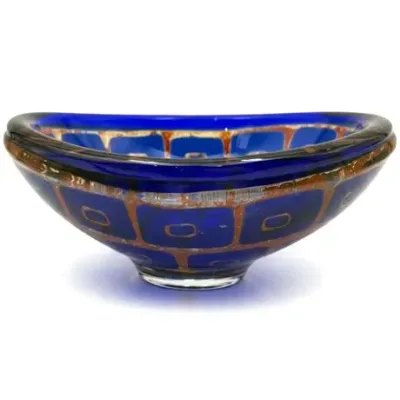 Lot 013 
MCM Orrefors Signed Art Glass Bowl