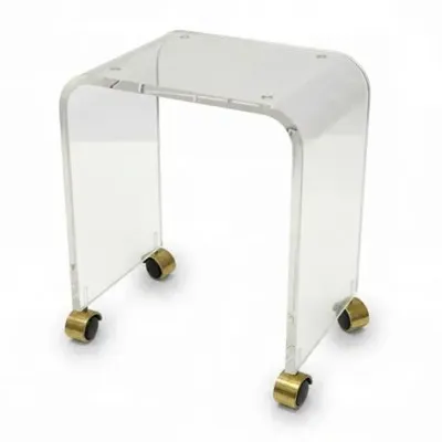 Lot 141 
Mid-Century Modern Lucite Waterfall Rolling Stool