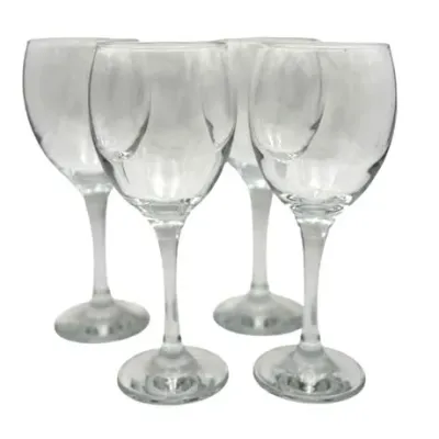 Lot 053  
Crystal Stemmed Wine Glasses - Set of 4