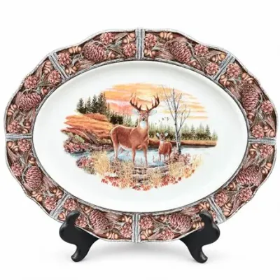 Lot 184  
Franklin Mint "The Hunting Lodge Dinnerware Collection" Oval Platter
