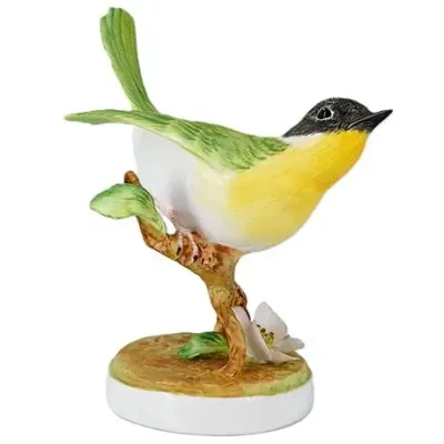 Crown Staffordshire English Bone China Bird Figurine Yellow Throat Warbler WRT