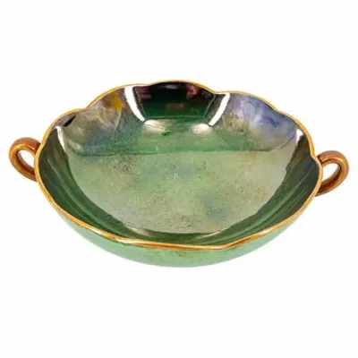 Carlton Ware Vert Royale Green Lustre Double-Handled Bowl