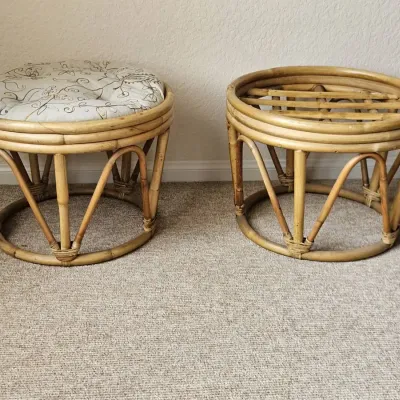 Pair On Retro Foot Stools 