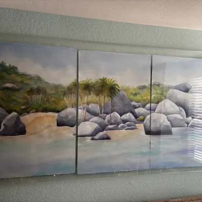 Janice Willette 3 Framed Watercolor Art 