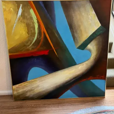 Large Signed Abstract Painting