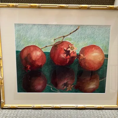 Original Artwork- Pomegranate Still Life Pastel