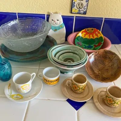 Eclectic Handmade Glassware, Ceramics, And Pottery