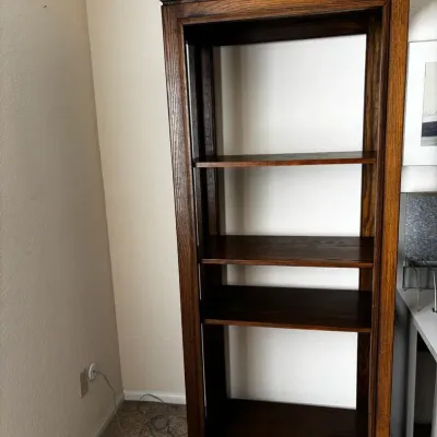 Dark Wood Open Bookshelf