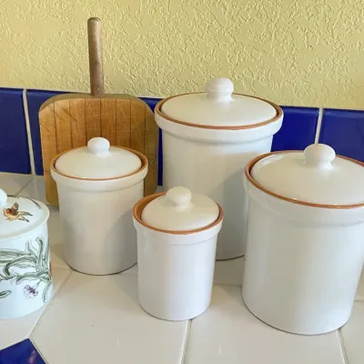 Ceramic Canister Set And Japanese Porcelain 
