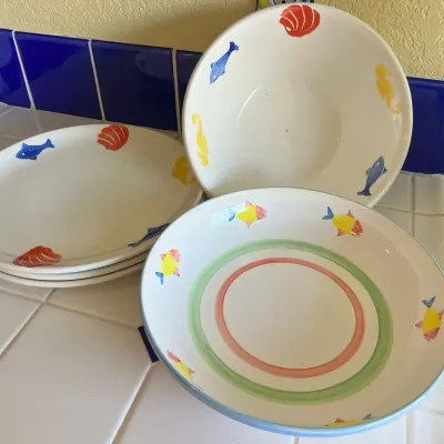 Fish Motif Serving Bowls From Italy And Portugal