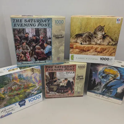 New 1000 Piece Puzzles Abraham Hunter, The Saturday Evening Post etc...