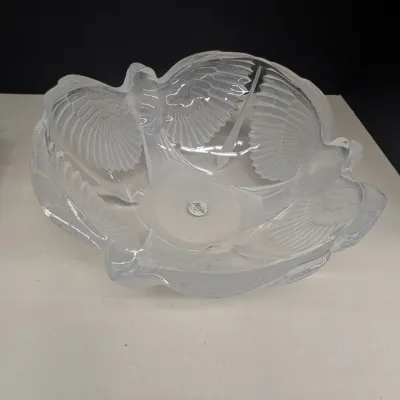 Cristal d'Arques France Lead Crystal Flying Eagle Motif Bowl