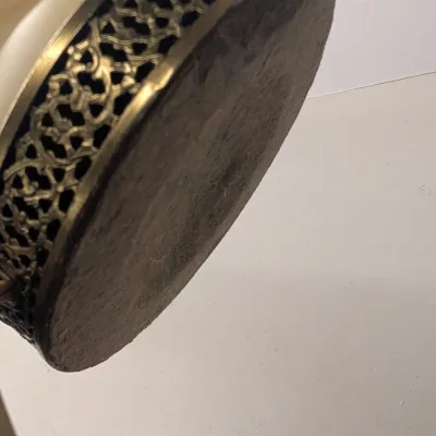 Vintage Hand Painted Custard Glass Table Lamp