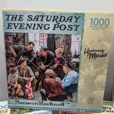 New 1000 Piece Puzzles Abraham Hunter, The Saturday Evening Post etc...