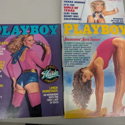 9 - Vintage 1980's Playboy Magazines
