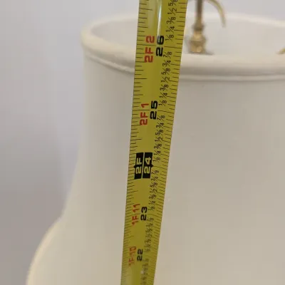 Vintage Hand Painted Custard Glass Table Lamp