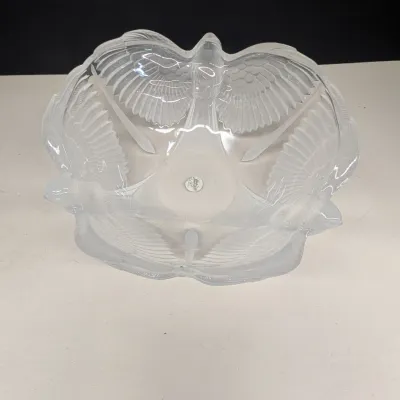 Cristal d'Arques France Lead Crystal Flying Eagle Motif Bowl