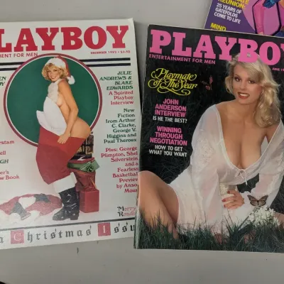 9 - Vintage 1980's Playboy Magazines
