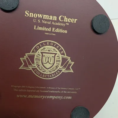 "Snowman Cheer" LE U.S. Naval Academy Collegiate Snow Globe