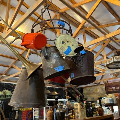 Sale Photo Thumbnail #32: Various buckets and tea pots