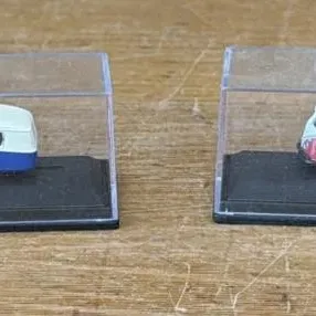 Sale Photo Thumbnail #454: Lot 554: 1:87 die diecast VW bus & Porsche 356B w/ camping trailer