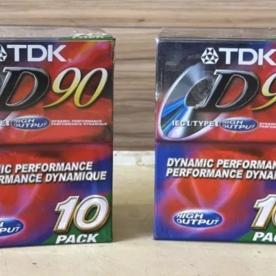 Sale Photo Thumbnail #76: Lot 149: 2 New TDK 10 pack 90min blank cassette tape