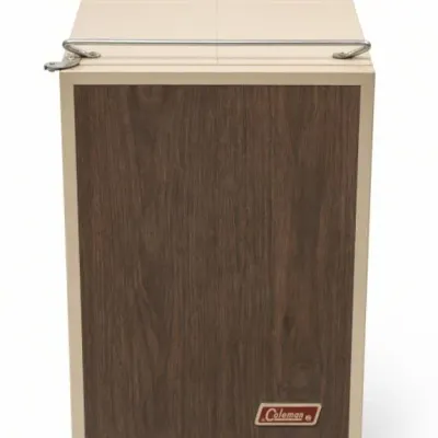 Sale Photo Thumbnail #20: Lot 20: 1970s Coleman convertible upright cooler/ice chest - 16x16x25 - metal outside