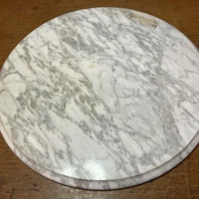 Sale Photo Thumbnail #553: Lot 653: Round Marble Top w/ Rim Chip - 18 inches