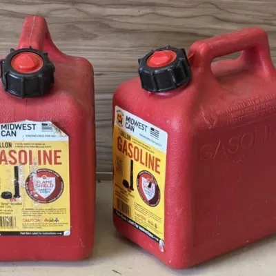 Sale Photo Thumbnail #53: Lot 126: Midwest 1 gallon gas cans