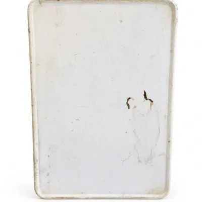 Sale Photo Thumbnail #64: Lot 137: Antique porcelain metal table top - 25 x 37
