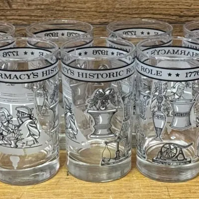 Sale Photo Thumbnail #478: Lot 578: Set 7 pharmacy historic role 1776 to 1976