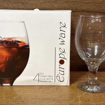 Sale Photo Thumbnail #615: Lot 719: Europe ware four piece goblet glass set
