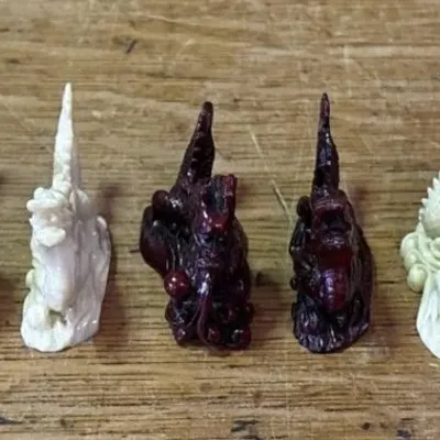 Sale Photo Thumbnail #322: Lot 423: Vintage dragon sculptures