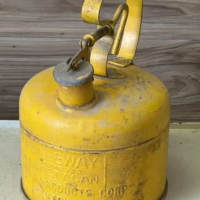 Sale Photo Thumbnail #54: Lot 127: Vintage metal Safeway safety can/fuel can
