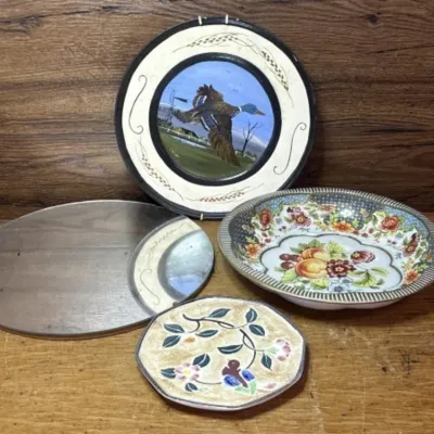 Sale Photo Thumbnail #384: Lot 485: Vntg Metal Mallard Duck Tray & More
