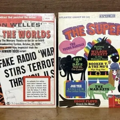 Sale Photo Thumbnail #586: Lot 690: Orson Welles war of the worlds, super hits war record has dust sleeve