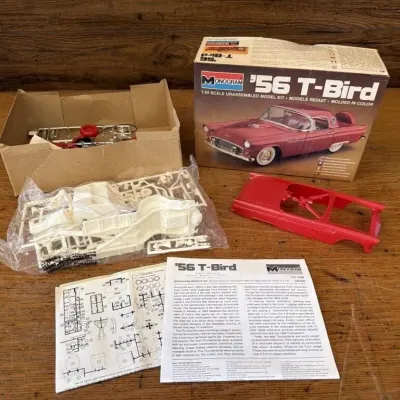 Sale Photo Thumbnail #458: Lot 558: 1982 Monogram 1/24 56 Ford T bird model kit