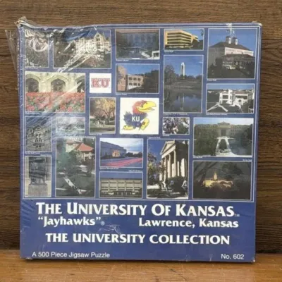 Sale Photo Thumbnail #425: Lot 525: University of Kansas 500 piece jigsaw puzzle - unopened