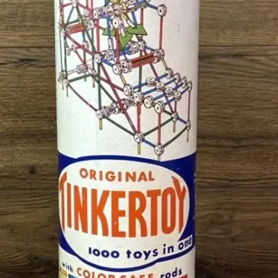Sale Photo Thumbnail #303: Lot 404: 1950s Big Boy Tinkertoys Set #155 - Full