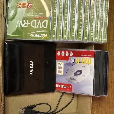 Sale Photo Thumbnail #596: Lot 700: DVD multi recorder, compact disc rewriter, and CDs rewritable