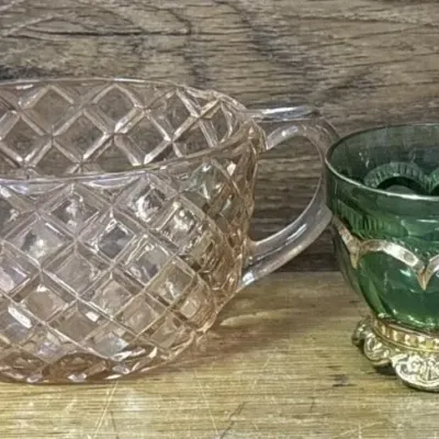 Sale Photo Thumbnail #354: Lot 455: Vntg A Hocking & Imperial Little Jewel Glassware
