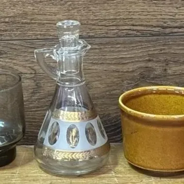 Sale Photo Thumbnail #222: Lot 293: Miscellaneous glass and vintage syrup container