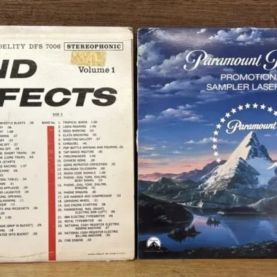 Sale Photo Thumbnail #193: Lot 264: Sound effects volume one vinyl record / Vntg Laser Paramount pictures promotional sample laser disk