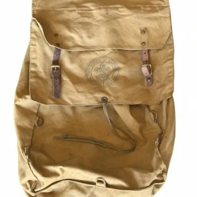 Sale Photo Thumbnail #82: Lot 155: Boy Scouts of America Canvas Haversack – Vintage 1940s–1950s