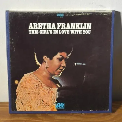 Sale Photo Thumbnail #148: Lot 219: Vntg reel to reel Aretha Franklin - this girl is in love with you