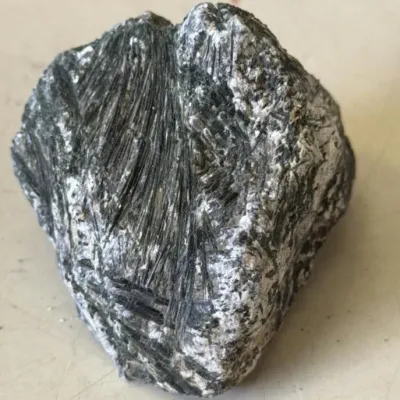 Sale Photo Thumbnail #389: Lot 490: Stibnite Mineral Specimen Antimony Sulfide Crystals Natural Display Piece