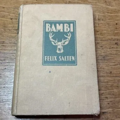 Sale Photo Thumbnail #667: Lot 771: 1929 Bambi Felix Salten 2nd Print Hardback Book