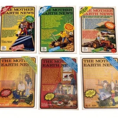 Sale Photo Thumbnail #675: Lot 803: 6 vintage The Mother Earth News magazines from the mid-1970s (including issues around No. 44, 45, 55, and 57) - lite wear for its age